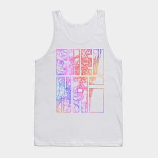 Chennai, Tamil Nadu, India City Map Typography - Colorful Tank Top